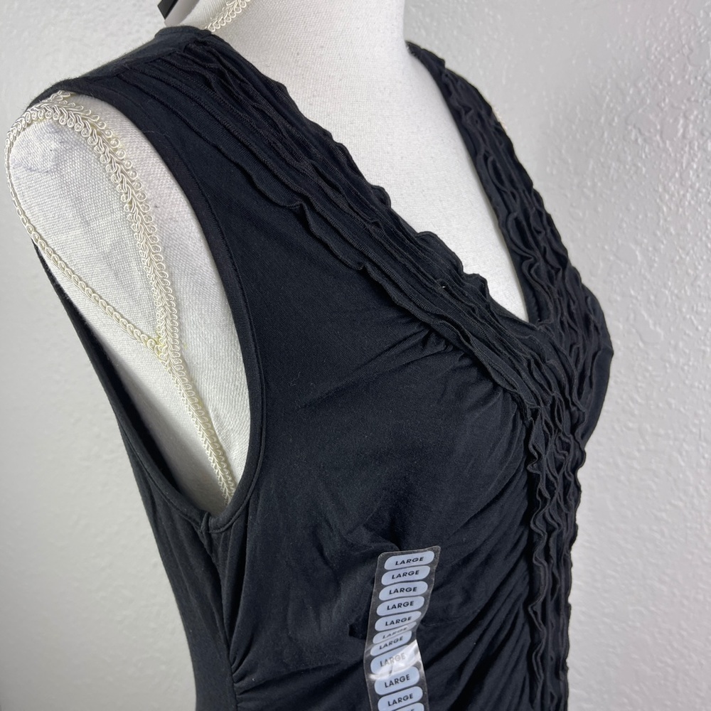 NWT Black Ruffle Tank - Picture 7 of 9